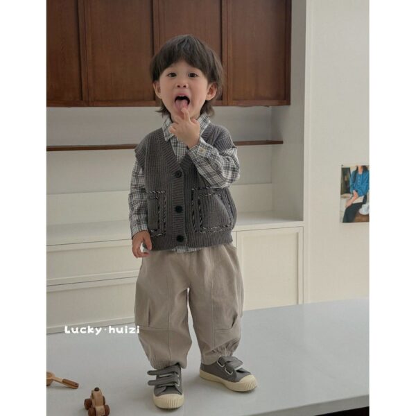 帥氣男孩三件套（上衣+背心+褲子）88201