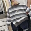 小貓橫條刷絨上衣  男生90-130