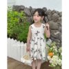 蝴蝶結連衣裙#1038#女童短袖洋裝 女生 90-130