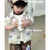 塗鴉襯衫# 9052#男生 男童短袖上衣90-130