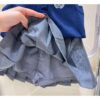 深藍學院風套裝（背心+褲裙）#0862#女童短袖套裝 女生 90-130