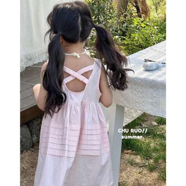 露背洋裝#87130#女童洋裝 女生 90-130